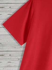 Y2k Witllent Women's 100% Cotton BACKWOODS T-Shirt Friday Movie Smokey Roll Up Wrap T-Shirt New, Women's Christmas 220g Heavyweight Cotton T-Shirt (1 Piece) Y2k Crew Neck Vintage Cotton Top, Spring Top, Short Sleeve Top - 紅色 - 查看 4