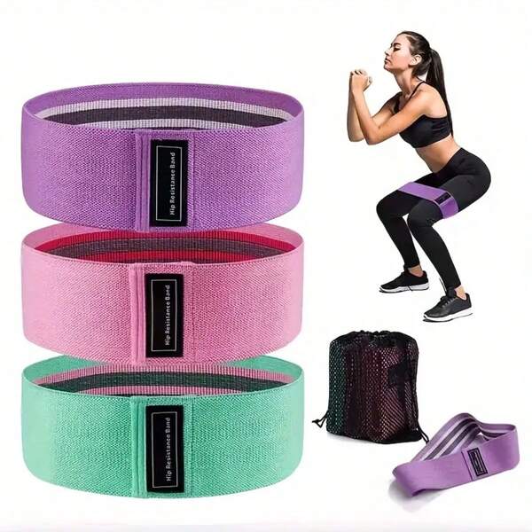 3pcs Resistance Band - The Most Suitable Sports Belt For Women And Men - Thick Elastic Fabric Fitness Belt, Used For Exercising Leg, Hip, And Hip Muscles - Stretching Fitness Hip Loop, Suitable For Gyms And Home Fitness, Squats, And Yoga,Sport, Gym, Home Exercise, Strap Gym, Resistance Bands