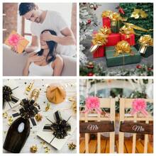 12pcs Ribbon Bow, Large Gift Wrapping Pull Bows For Wedding, Easter Gift, Party, Birthday Gift, Wedding Ribbon Bow, Wine Bottle, Used For Packaging Box, Flower Decoration, Anniversary Decoration, Mother's Day, Room Decor, Graduation, Teacher Gift