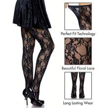 Medias vintage de encaje y rejilla para mujer de Leg Avenue