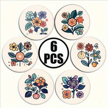 1/6/12 bucăți, suporturi mici englezești cu flori, 1 bucată din orice stil sau set de 6 piese, set de 12 piese, pentru a satisface diversele nevoi, potrivite pentru sufragerii, camere de zi, bucătării, dormitoare și, de asemenea, potrivite ca și cadouri pentru alții.