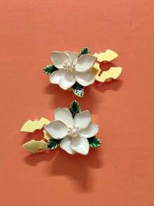 2pcs Button Cover For Shirt Flower Cufflinks Covers Flower Sleeve Button Clip On Button For Dress Wedding Tux Decoration Button Clothing Accessories Gifts