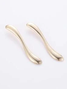 1 Pair Exaggerated Fashion Gold Geometric Stud Earrings, Suitable For Women Party, Gathering, Daily Wear, Gift Winter Gifts - Yellow Gold - View 6