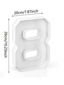 1pc Personalized Number Shaped Tray, Handmade Creative Box, White Number 0-9 For Wedding Party Supplies, Fillable Cake, Chocolate, Candy, Flowers And Fruit, Suitable For Holiday Parties, Graduation Ceremony, Wedding, Babyshower, Anniversary, Valentine'S Day, Birthday Party Decorations And Photography Props