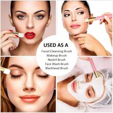 30 Pieces Lash Brushes For Cleaning Lash Shampoo Brushes For Eyelash With Container Blackhead Removing Nose Pore Deep Cleaning 4 InchPink