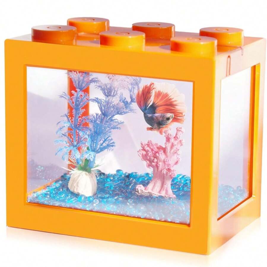 Mini Pecera Para Pez Beta Kit Completo Acuario