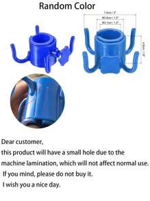 1 pezzo Gancio multifunzionale a 4 artigli per ombrellone da spiaggia, facile da trasportare, gancio in plastica per appendere e riporre l'ombrellone, accessorio essenziale per uscite, viaggi e picnic (con piccoli fori)