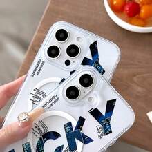 Lucky Print Pattern Premium Magnetic Phone Case For Compatible With IPhone 16e/16/15/14/13/12/11/ProMax/Pro/Plus/XSMax/XS/X, For Compatible With Samsung Galaxy S22/S23/S24/Plus/FE/Ultra,Fashion Female Summer Unique Cases Transparent Shockproof Anti-Drop Ultra-Thin Design Acrylic+Tpu Hard Back Non-Yellowing Clear Protection Cover Men Casing Girl Women Ultimate Protective Fundas Para Protectores De Celulares Accessories Friend Gift Aesthetic Protector Forro De Teléfono - Clear - View 6
