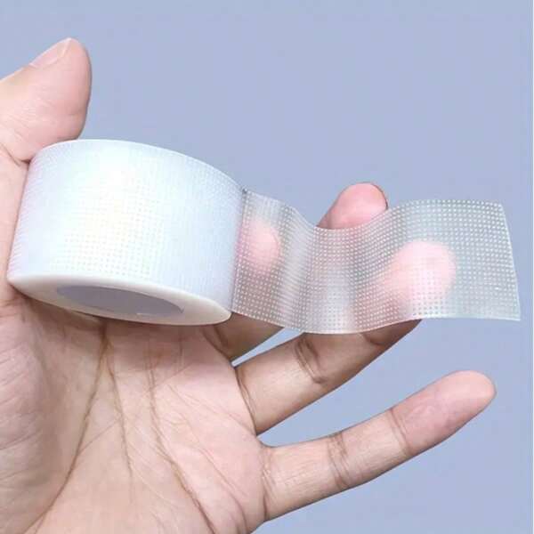 Cinta médica transpirable y resistente al agua, cinta deportiva transparente, con adhesivo de PE, sin látex, alta adherencia, desgarrable, para vendaje, envoltura y soporte