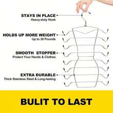 Dwa wieszaki na ubrania ze stali nierdzewnej, 8-piętrowe wieszaki na kamizelki, wytrzymałe wieszaki na bieliznę, składane niezbędne rzeczy do akademików dla dziewcząt - oszczędzające miejsce i antypoślizgowe