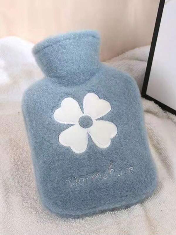1pc 500ml Pink Hot Water Bag (A Water-Fillable One With Thickened Plush Material), Suitable For Female Use To Apply Heat To The Lower Abdomen During Menstruation; A Portable Hand Warmer; A Mysterious Gift For Women/Couples.