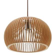 Kit 2 Large Pendant Light Raw Wood Color Rustic Modern Decor - 2Bm - Màu nâu  Mocha - Xem 3