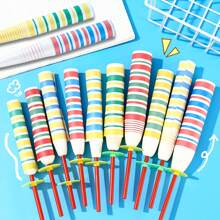 5Pcs/10Pcs Expandable Paper Spinner Wands, Party Favor & Stress Relief Gadgets, Birthday Gift, Festival Celebration, Ideal Small Gift