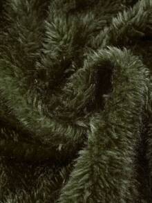 Men's Loose-Fitting Winter Coat With Flap Pockets, Lined With Thick Wool, A Classic And Warm Jacket. - 軍綠色 - 查看 10