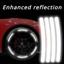 20pcs High-Visibility Reflective Wheel Stickers For Cars, Motorcycles & Bicycles - Durable, Waterproof Decals