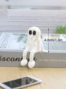 Mini fantôme noir/blanc, figurine de chorale de fantômes, modèle de scène d'Halloween mini-citrouille homme, décoration de maison, blague, petit cadeau en résine amusant