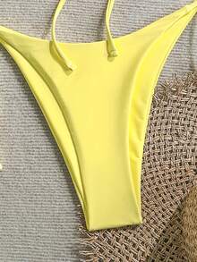 Damen Mode Bikini Set, sexy Strand Grundlagen Bindung Stil für Damen Sommer Strand Urlaubs Bademode