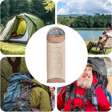 NetHong Sleeping Bag 4 Seasons Adults & Kids For Camping Hiking Trips Warm Cool Weather,Lightweight And Waterproof With Compression Bag,Indoors Outdoors Activities - Khaki - View 8