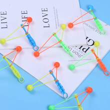 5Pcs/10Pcs Plastic Hand Shake Rattle Ball, Hand Shake Noise Double Rattle Ball, Stress Relief Casual Small Toy, Desktop Decor Ornament, Birthday Gift, Festival Party, Suitable As Small Gift