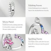 Neue beliebte Silber Ballerina Mädchen, Raketen Charm Kombination Anhänger Serie, geeignet für handgemachte Armbänder, Halsketten, einfache und modische Charms, Schmuckherstellung, Geburtstags-Geschenk für Frauen