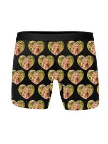 1 pieza Calzoncillos personalizados y con nombre para hombres, ropa interior personalizada para hombres, calzoncillos tipo bóxer personalizados, calzoncillos bóxer personalizados con caras divertidas, regalo de San Valentín, regalo de aniversario, regalo de cumpleaños, regalo de boda, regalo para el mejor amigo, regalo para el novio, regalo para el esposo, regalo para él