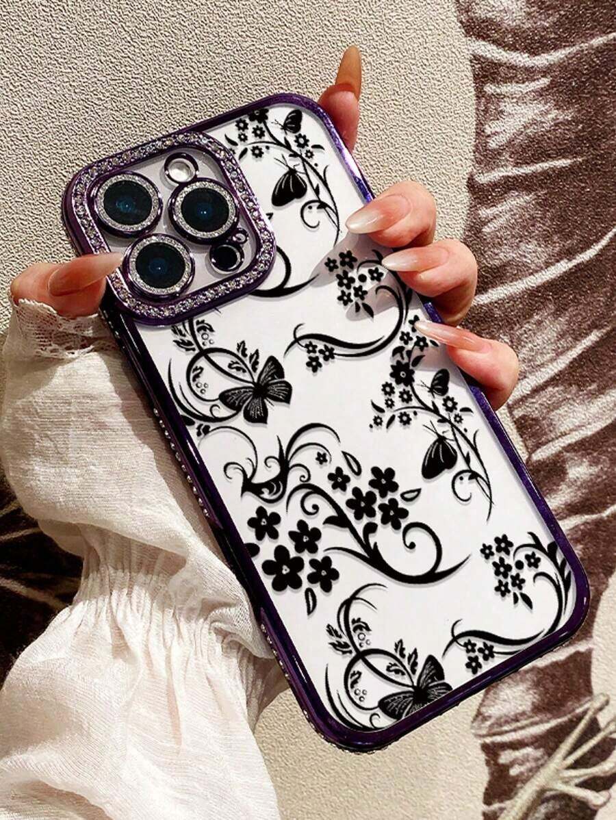 Funda para teléfono (1 unidad) con diseño de lazo y recortes precisos para proteger la cámara. Diseño resistente a golpes. Compatible con phone X, XS, 11 Pro Max, 12 Pro Max, 13 Pro Max, 14 Pro Max, 15 Pro Max, 16 Plus y 16 Pro Max. - Morado - Ver 1