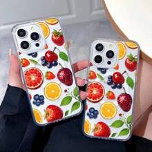 A Stylish Phone Case. Does Not Include Lanyard Or Stand. Strawberry Blueberry Fruit Print Pattern Premium Magnetic Phone Case. Compatible With 16e/16/15/14/13/12/11/ProMax/Pro/Plus/XSMax/XS/X, And Galaxy S22/S23/S24/S25/Plus/FE/Ultra. Fashionable Women's Summer Unique Transparent Cases. Shockproof, Drop-Proof, Ultra-Thin Design Acrylic+TPU Hard Back. Non-Yellowing Clear Protective Cover For Men, Women, And Girls. Protective Cases For [Unclear - Possibly "Pr" Or "Pr"]. - 清除 4 - 查看 4
