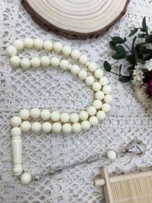 45pcs Acrylic Imitated Resin Shell Pendant Prayer Beads, Suitable For Daily Use Necklace, Bracelet, Tasbih
