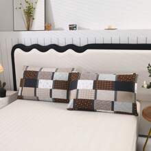 3pcs Printed Brushed Duvet Set [1pc Duvet Cover + 2pcs Pillow Shams] No Bed Sheet, No Filler, New Check Pattern, Popular Floral Design, Soft And Comfortable Fabric, Suitable For Bedroom, Hotel, Dormitory, Hostel