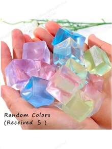 50pcs Random Color Ice Cube Squeeze Stress Relief Toy, Great Gift For Party, Christmas, Graduation, Relaxation - Multicolor - View 2
