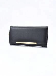 Women's Long Solid Snap Fastener Wallet Super Capacity Clutch Purse Multi-Slot Foldable Wallet Money Wallet Purse Wallet Long Wallet Wallet Keychain Wristlet Wallet