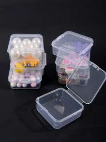 1/10/20 Stücke Kunststoff Perlen Aufbewahrungsbox, transparente Box mit Scharnier-Deckel, verwendet für DIY Kleinteile, Basteleien, Schmuck, Hardware, Visitenkarten, Spielfiguren, transparente Organizer Box für Frauen, Aufbewahrung, Reiseutensilien, Geschenke, Rückkehr zur Schule