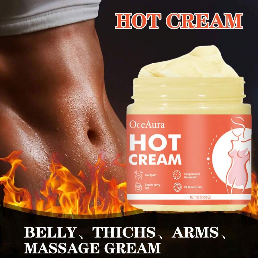 100g 生姜紧致霜，适用于腹部、臀部、手臂和大腿，热霜燃烧脂肪，保湿紧致身体紧致霜，适用于女性和男性，身体乳液 - 紧致和紧致，提高女士和男士的皮肤弹性