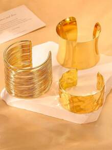1-3 piezas Brazalete abierto minimalista para mujeres