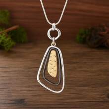 1 pieza Collar de moda, Colgante geométrico, Colgante hueco, Collar bohemio, Joyería de moda, Joyería navideña, Regalo de Navidad, Regalo de cumpleaños, Regalo del Día de la Madre, Regalo festivo, Regalo para la mamá, Regalo para la novia