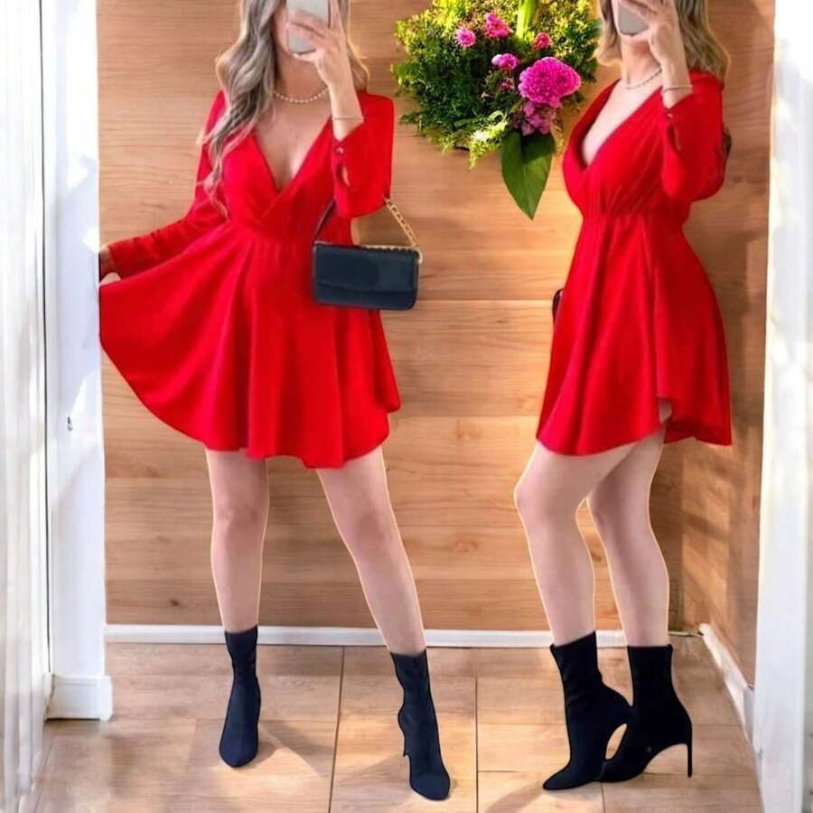 JUMP SUIT TELA LIGERA TEXTURA FRESCA - Rojo - Ver 1