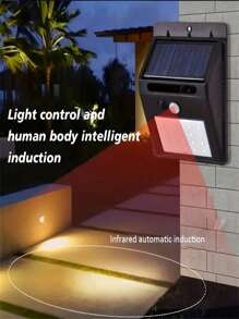 Luz Solar para Uso Externo, 20 LEDs, 3 Modos de Iluminação, Holofote Solar com Sensor de Movimento, Luz Solar de Parede para Pátio, Jardim, Cerca, Garagem