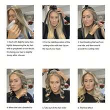 5 件套女士卷发器套装：1 个卷发器、2 个大发圈、1 个塑料发爪夹、1 个缎带蝴蝶结浴帽，打造美丽卷发，适合母亲节礼物、发饰 - 彩色 - 查看 8