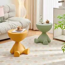 Tavolino laterale per divano a forma di orsetto nordico con movimento, tavolino rotondo piccolo moderno e semplice per decorazione domestica e camera da letto, comodino semplice e di con ripiano di archiviazione per la decorazione della casa