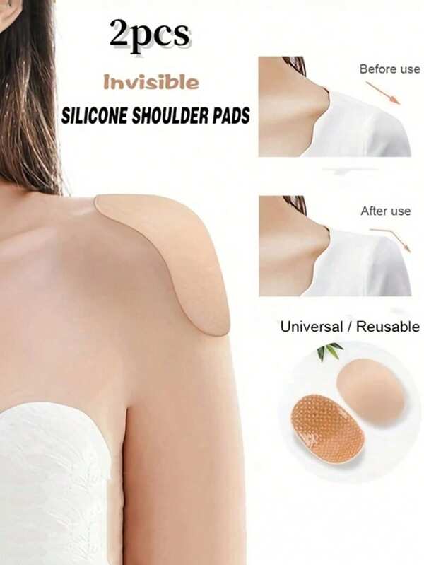 2/4 piezas/Par de hombreras, hombreras de esponja, ropa exterior antideslizante para hombros, forro de hombros de esponja, insertos engrosados, desmontables, hombreras sin costuras unisex