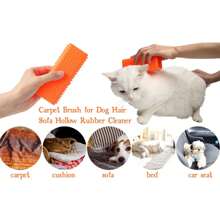 1pc Pet Dog/Cat Hair Remover, Furniture Silicone Pet Lint Roller Cleaning Brush, Hollow Silicone Brush Suitable For Sofa, Car Interior, Furniture, Carpet, Bedding Or Any Fabric