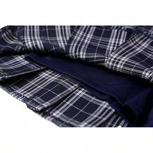 Women Girls Short High Waist Pleated Skater Tennis Skirt - Blacknavy Stripes - View 7