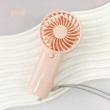 1pc Portable Single-Speed Mini Fan With Hanging Strap, Back To School Gift, Outdoor Party Favor, (Batteries Not Included)