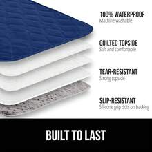Waterproof Dog Bed Cover, Pet Blanket Furniture, Sofa, Couch, Crate, Car, Sofa Throw Essential Cats And Dogs, Tear And Slip Resistant Leakproof Cushion Cover, 40x50 Charcoal - Navy - 查看 9