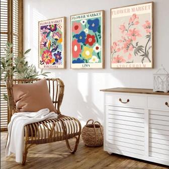 1pc Matisse Abstract Art Flower Poster Anime Posters Coffee House Bar Room Gifts Decor Optional Frame