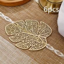 1/6/12件香蕉叶杯垫，防滑耐热杯垫，防水防油装饰垫，适用于餐桌、餐厅、咖啡厅 - 彩色 - 查看 18
