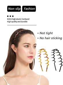 1/2 Women's Simple Basic Headbands, Wavy, Makeup Headband, Elegant Style Headbands, Hair Accessories Hairband Diadema Hair Hoop