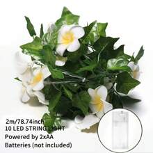 1 Peça Luz de Fada de Lírio do Vale LED, com Guirlanda de Folhas de Hera Verde, Decoração de Flor Artificial Romântica, Adequada para Uso Interno, Pendurar, Sala, Casa, Cozinha, Jardim, Parede, Varanda, Casamento, Festa, Decoração Doméstica Sazonal