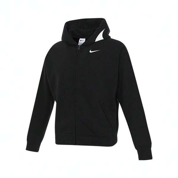 Nike هودي محاط بفرو صناعي للمراهق، جاكيت GCEL/ريح قطع كامل الأكمام، HQ4886-010