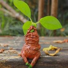 1pc, Funny Leaf Dwarf Resin Garden Forest Decoration, Mandrake Resin Statue, Micro Landscape Ornament, Outdoor Garden, Patio, Living Room, Bedroom, Outdoor, Decorative Resin Crafts
